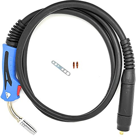 ELCAN Torcia per saldatura a filo professionale da 3 metri MIG MAG 25AK con connettore euro per saldatrice a gas semiautomatica raffreddata ad aria (torcia MB25)