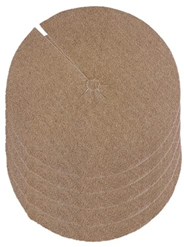 Novatool Lot de 5 disques de protection hivernale en coco pour plantes en pot, 45 cm de diamètre, protection hivernale, paillis antigel