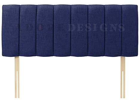 Divan Bed Headboard | Portland Turin Fabric Headboards for 3ft single bed Frame | Elegant design with wooden material headboards for beds (Blue,3ft Single Height-20inch)