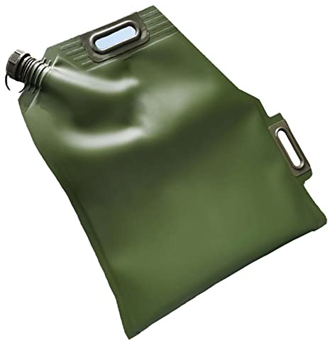 Superleicht Benzinkanister 20L Faltbar mit eingebautem Ausgießer Geprüft, 20 Liter Kanister Benzin, Diesel, Öl aus TPU mit 2 Griffen