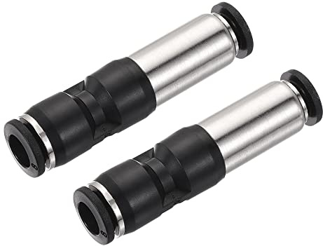 sourcing map 2 Stück Rückschlagventil 8mm Luft Rohrverschraubung Schwarz | Druckanschluss