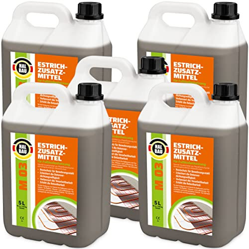 Aditivo para solado 25 L para calefacción por suelo radiante, suelos de calefacción de hormigón, plastificador de sistemas de calefacción M03