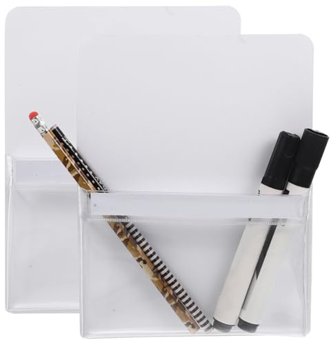 Operitacx Magnetdateihalter Transparent Aus Pvc Leichtgewichtiger Magnetischer Stifthalter Für Bürobedarf Und Schreibtischorganisation Zur Aufbewahrung Von Whiteboard-Markern Und Dokumenten