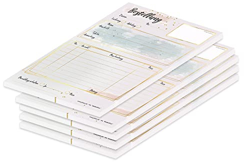 PRICARO Bestellannahmeblock Golden Dots, A5, 5 Stück