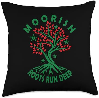 Moorish Roots Run Deep Moors Black History Moorish American Throw Pillow