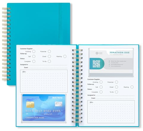 Onesky Organizzatore per biglietti da visita, libro e porta carte di credito, informazioni sui clienti e archiviazione delle carte, organizza carte di credito, shopping, carte premio; capacità: 64