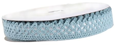 Hrlace 4 Rolle Spitzenband Selbstklebend Vintage Spitze Bänder Bordüre Dekoband Spitzenborte Spitzenbordüre Stoffband Geschenkband für DIY Basteln Scrapbooking Hochzeit Deko Blau 3#