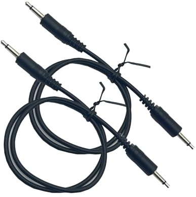 Seadream Cavo audio mono AUX da 3,5 mm; confezione da 2 cavi audio da 3,5 mm maschio TS mono a jack mono maschio da 3,5 mm (50,8 cm)