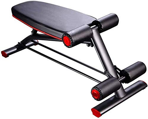 DSeenLeap Hantelbank Verstellbare Krafttrainingsbank Hantelbank - Multifunktions-Bauchmuskelbrett Hantelbank Heimfitness Sit-Up-Brett Fitnessgerät