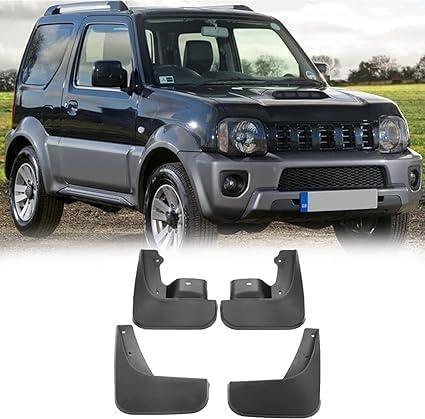 lvjiena Paraspruzzi Anteriori Posteriori Antispruzzo per Suzuki Jimny JB 1999-2017, Ruota Protettori Paraschizzi Mud Flap Impermeabile Parafango Car Protezione Accessori