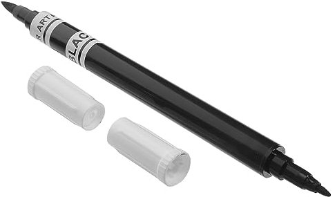 Amosfun Double-Ended Cake Pen Edible Baking Marker Black Food Coloring Pen for DIY Cake Decorating and Cookie Writing Handheld Decorating Tool for Bakery