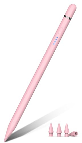 Pencil 1. Generation für iPad (2018-2026), mit 20 Mins USB-C Schnellladeleistung, Neigung & Palm Rejection, Stift für iPad 6-10/A16, Pro M4/M5/11,12.9, Mini 5-7, Air 3-5/M2/M3/M4 (Rosa)