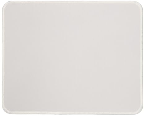 Kriture Mauspad mit genähtem Rand, Rutschfester Gummibasis, Premium-Textur und wasserdichtes Mauspad für Computer, Laptop, Büro und Zuhause, 260x210x3mm, Weiß