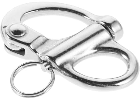 Yardwe Mousqueton à Ressort Marin Fixe en Acier Inoxydable 316 Résistant 69 Mm, Manille à Ressort Marine Autobloquante, Accessoire Quincaillerie Bateau pour Voilier Et Yacht Nautique