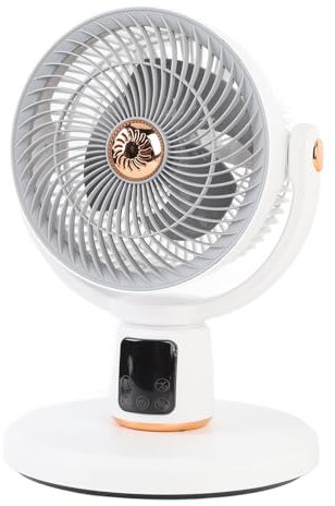 Garsent Ventilador Oscilante con Control Remoto, Viajes de Funcionamiento de Baterías Recargables de 8000 MAh para Acampar, 12 Velocidades, Temporizador, Ajuste de Altura Ventilable