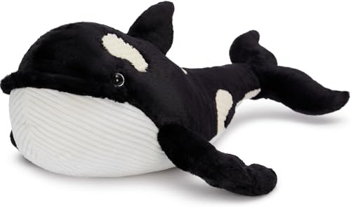 MorisMos Orca Kuscheltier XXL 80 cm, großes weiches Schwertwal Plüschtier, Orca Stofftier als Kissen, Wal Kuscheltier Geschenk für Kinder, Mädchen, Jungen und Killerwal Fans