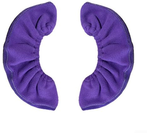 Zoegneer Protège-lames de patin à glace en polaire douce avec doublure absorbant l'humidité pour patins artistiques et patins de hockey sur glace, fermeture élastique, coutures renforcées (violet S)