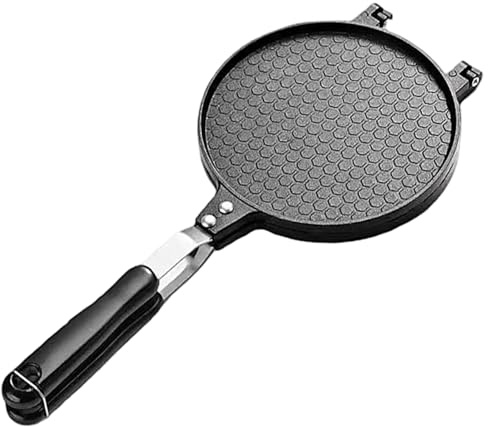 Máquina para hacer rollos de huevo, máquina para hacer conos de gofres antiadherente, prensa para tortillas resistente al calor para pizza de magdalenas con cono de helado (6, 7 pulgadas)