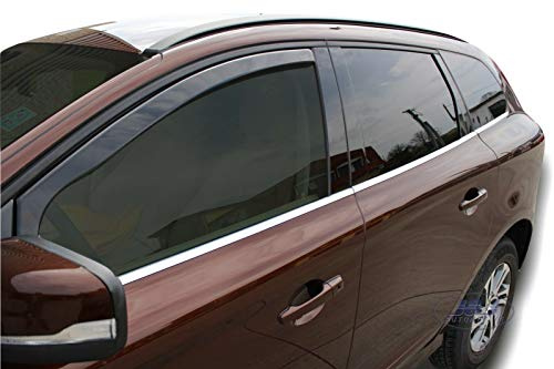 J&J AUTOMOTIVE Windabweiser passend für Volvo XC-60 2009-2016 2tlg, Heko Regenabweiser Vorne Getönt Dunkel Passform
