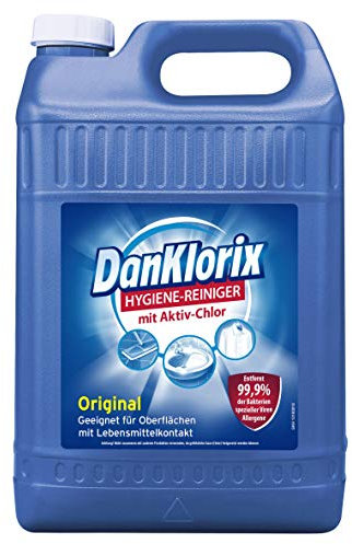Dan Klorix Hygiene-Reiniger Original mit Chlor 5L - Reiniger für Haus & Garten, hochwirksam gegen Bakterien, Viren, Keime & Schimmelpilze
