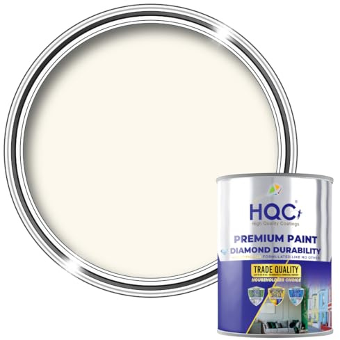 HQC Weather Shield Smooth Masonry Paint | 2.5L in 30+ Colours | Storm Proof, Scrub Resistance & Waterproof | Weatherproof Technology Designed with Acrylic Resin for Ultimate Protection (Ivory)