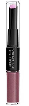L'Oreal Paris Lippen Make-up Infaillible Lippenstift 209 Violet Parfait /Liquid Lipstick für 24 Stunden volle Lippen mit feuchtigkeitsspendendem Lippenpflege - Balsam 1er Pack