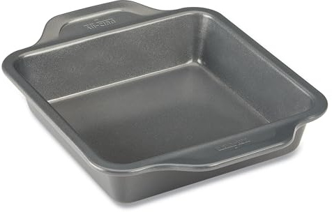 All-Clad Pro-Release Nonstick Square Baking Pan 8x8 Inch Oven Safe 450F Half Sheet, Cookie Sheet, Muffin Pan, Cooling & Baking Rack, Round Cake Pan, Loaf Pan, Baking Pan Grey