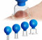 Juego de ventosaterapia para masajes faciales, juego profesional de ventosas de cristal con bola de silicona de cristal, con ventosa para la cara, masaje, cuello, cabeza y cara