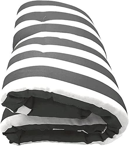 Cojín Tumbona Colchón Colchoneta Tumbona Acolchada 150 x 55 x 8 cm Classic Texturas Colchoneta para sillas de Terraza (Raya Gris)