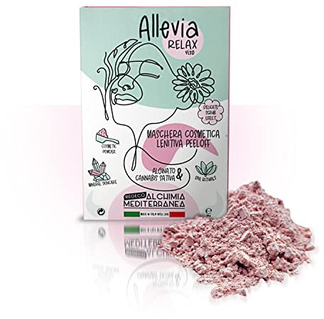 Allevia Relax maschere per il viso | Idratante antistress. Maschera peel off viso pelle sensibile. Naturale e lenitiva doposole per pelle secca 20g