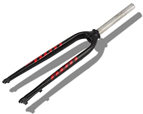 LHHL Fourche Rigide Fourche VTT 26/27,5/29 Pouces Ultralight Frein À Disque Fourche Dure Fourche VTT 28,6 Mm Tube Droit Alliage D'aluminium Fourche VTT (Color : Black+Red)