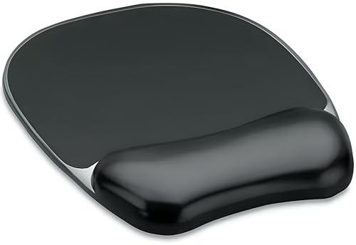 Retoo Tappetino per mouse con cuscino in gel, poggiapolsi ergonomico per computer e laptop, tappetino per mouse comfort con poggiapolsi in gel per ufficio, nero