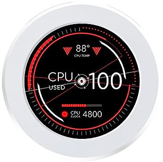 ITleads 2.1 AIO Monitor de temperatura de computadora Enfriador de CPU Pantalla LCD Sistemas de refrigeración por agua Kit de actualización, IPS Panel Cortex Procesador Dual, Monitor de datos de PC,