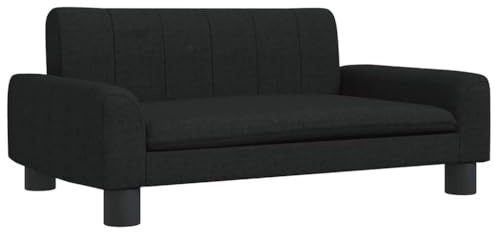 vidaXL Hundebett, Hundekissen mit weicher Polsterung, Hundesofa Hundecouch für kleine Hunde Haustiere, Haustierbett Katzenbett, Schwarz Stoff