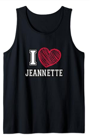 I Love Jeannette Nom J'aime Jeannette Débardeur