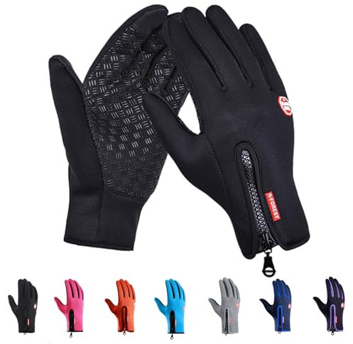 WIWIDANG Freezer Thermo Handschuhe, Freezer Thermo Pro Handschuhe, Thermo Handschuhe Herren Damen Thermohandschuhe Winter (Black, S)