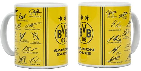 Dortmund Borussia Tasse - Unterschriften 2024/25 - Unterschriftentasse BVB 09