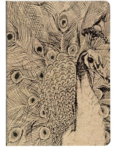 Clairefontaine 116037C - Un Carnet Cousu motifs Nature sur Couverture Kraft - A5 14,8x21 cm 64 Pages Lignées papier Ivoire 90g - Collection Le Cerisier Blanc - 3 visuels, livraison aléatoire