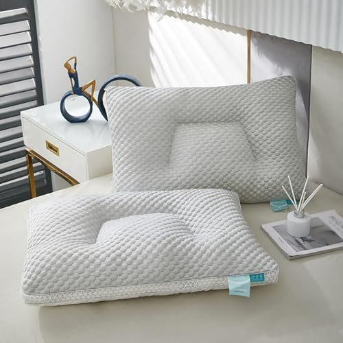 Oreiller Cervical Confortable Améliorant Le Sommeil, Oreiller Ergonomique de Soutien du Cou pour Soulager Les Douleurs Cervicales, Oreiller Orthopédique pour Le Contour du Lit,B