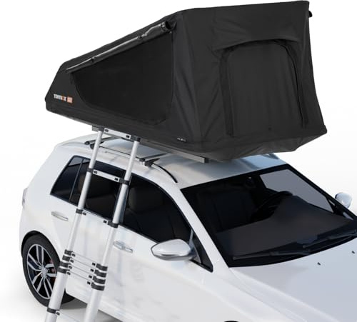 TentBox GO - Superleichtes Dachzelt für Autos - TentBox Dachzelt - Ganzjahres Camping - Tent Box Dachzelt PASST FÜR DIE MEISTEN Autos - Premium leichtes Design, 60 Sekunden Aufbau