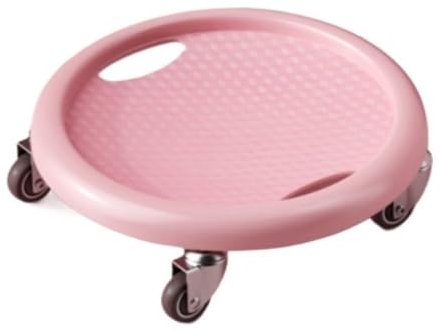 Bauchroller Bauchtrainer 4-Rad-Gleitplatte Bauchmuskeltrainer Multifunktions-Körpertrainingssystem Roller Fitness Mute Wheel Bauchmuskeltrainer(Pink)