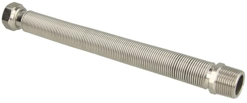 Edelstahlwellrohr Flexrohr flexibel ausziehbar 3/4 IG | 3/4 AG mit Dichtung 75-130mm, 110-210mm, 200-410mm, 260-520mm. 500-1000mm (260-520 mm)