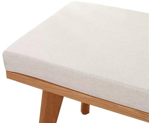 Coussins de banc extérieur et de jardin 140x40 100x50 100x35 120x40 100x40 – Coussin d’intérieur, de siège pour banc, d’assise épais et de canapé – Pour maison, patio ou balançoire(White,100x40x3cm)