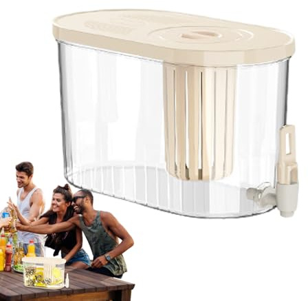 Distributeur d'eau pour réfrigérateur, récipient à boissons, carafe de 4,5 l, avec robinet et filtre pour cuisine, maison, voyage, camping