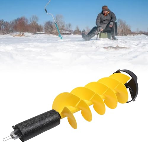 SUTISVITA Force de glace de 8 pouces de diamètre, tarière de pêche à la glace électrique avec perceuse de positionnement, tarière de glace en nylon sans fil pour les amateurs de