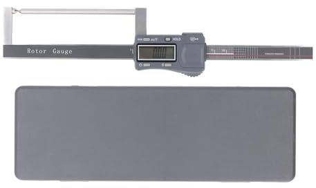 Eujgoov Digital Brake Rotor Gauges Electronic Display Vernier Caliper Thickness Measurement Tool Stainless Steel Digital Caliper with IP54 for Automotive Brake Disc Wear Measurement