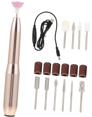 WEKADRIN Kit Smerigliatrice Unghie Elettrica USB Portatile Lucidatrice Manicure Leggera e Silenziosa Fresa Professionale per Unghie Spesse Strumento Compatto per Uso Domestico e Salone