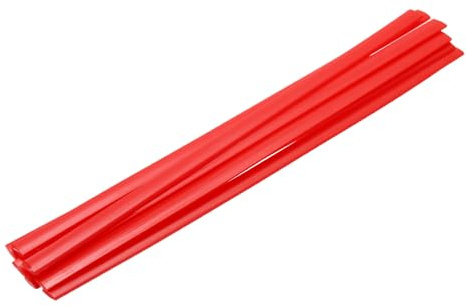 sourcing map 8 aste di saldatura in plastica rossa, 9,5 mm x 250 mm, nastro piatto in HDPE, striscia di saldatura in plastica per riparazione di serbatoi d'acqua, carrelli elevatori, pallet, bidoni