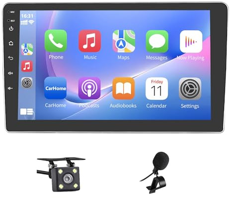Radio Coche Bluetooth para Alfa Romeo Mito 2008-2019 .Wireless Carplay&Android Auto Pantalla táctil de 9 con navegación/cámara Trasera/Bluetooth/WiFi/Miror Link/Mic/FM/SWC
