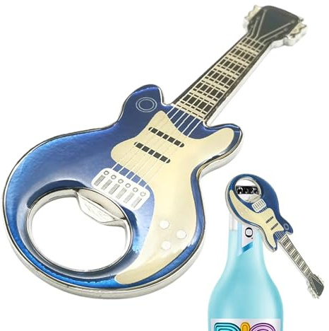 ZXTGBQ Apribottiglie per chitarra in Metallo, Apribottiglie di birra con Magnete per uomini, Feste Musicali, Compleanno, Festa del Papà, Carnaval, regalo para amantes della música